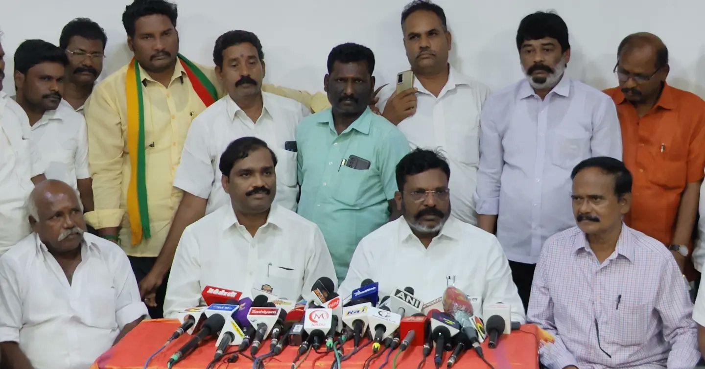 NLC விரிவாக்கம் 1 ஏக்கர் நிலத்திற்கு 1 கோடி இழப்பீடும் வழங்க வேண்டும் திருமாவளவன், வேல்முருகன் இணைந்து கோரிக்கை…!!